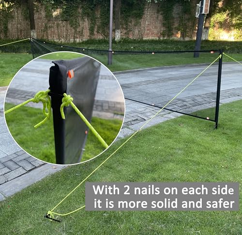 Driveway Net for Kids Safety, 28FT Driveway Ball Stopper Net with Reflective Strips, Outdoor Yard Driveway Barrier for Kids & Pets, (28 Ft Wide 40 Inch Tall) - size: 28 Ft Wide 40 Inch Tall