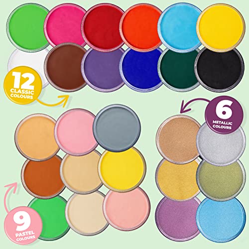 Blue Squid PRO Face Paint - Professional Water Based Single Cake Facepaint & Body Paints - SFX Makeup, Kids Adults Face Painting for Costume, Halloween, Cosplay - Classic Bright Green 90g / 3oz - color: Classic Bright Green 90g