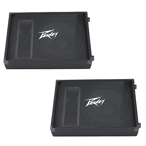 Peavey PV15M Two-Way 15" Floor Stage Monitor Speaker Pair 1000 Watts Peak | includes both pa cabinets, 15 inch passive design, connects to external amps, clear vocal foldback, rugged build
