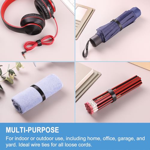 1,000 PCS 8 Inches Reusable Cable Ties | Adjustable Cord Wraps, Cable Straps | Hook & Loop Cord Organizer, Cable Management (100 PCS x 10 Packs) - size: 8 Inch 1000 Pcs