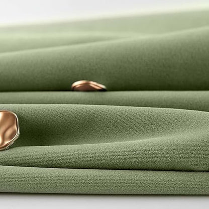 Lazzzy Green Velvet Curtains 96 Inch Length Blackout Pinch Pleated Room Darkening Drapes Luxury Back Tab Thermal Window Treatments for Bedroom Living Room 2 Panels, 52 x 96 Inch, Olive Sage - color: Olive Sage, size: 52"W x 96"L (Pack of 2)