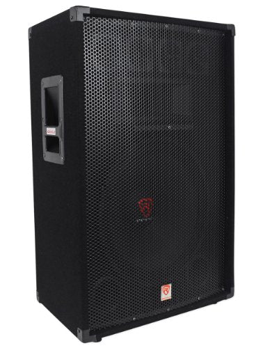 Rockville RSG15 1500W 3-Way 8-Ohm Passive PA Speaker, 15" Woofer, 4 Bullet Tweeters, Compression Horn, for DJs and Pro Audio | 1500W Peak/750W RMS, SpeakON and 1/4" Inputs, Piezo Compression Horn, 102dB Sensitivity, Carpeted MDF, 80 Oz Magnet - style: 15"