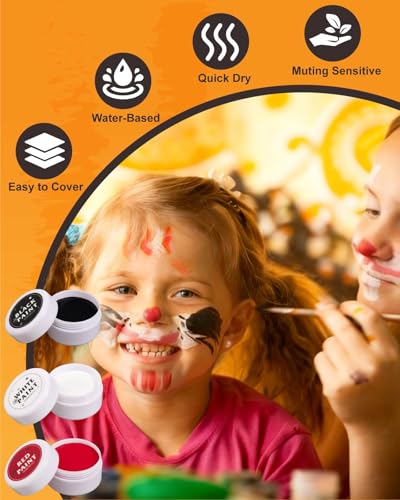 Lictin Special Effects SFX Zombie Makeup Kit, Black White Red Colors Face Body Painting Palette with Scar Wax, Fake Blood Spray & Gel, Vampire Skeleton Clown Makeup Body Paint (18PCS) - size: 18PCS