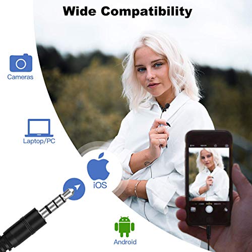 Moman MA6R Lavalier Microphone, Omnidirectional XLR Lapel Mic with 3-Pin Connector for Camera Recorder Mixer for Podcast Interview YouTube Video Recording