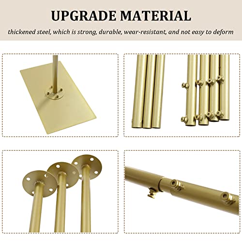 Professional Backdrop Stand Pipe Kit,10'x 20' Heavy Duty Adjustable Height Background Support System Curtain Frame Telescopic with Steel Base for Wedding Party Photography Show Display,Gold - size: 10FT x 20FT,Gold