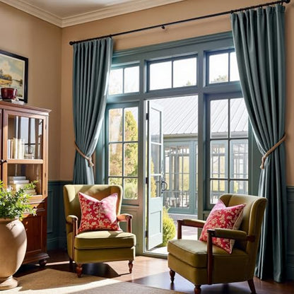 Lazzzy Blue Blackout Velvet Curtains 84 Inch Length Pinch Pleated Thermal Insulated Room Darkening Luxury Modern Back Tab Window Drapes for Bedroom Living Room 2 Panels, 52 x 84 Inch, Aegean Blue - color: Aegean Blue, size: 52"W x 84"L (Pack of 2)