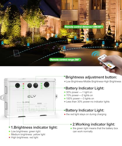 CLY 6 in 1 Solar Spotlights Landscape Outdoor Garden, Solar Powered Lights - color: Warm White/Natural White/Cold White, size: 6-IN-1