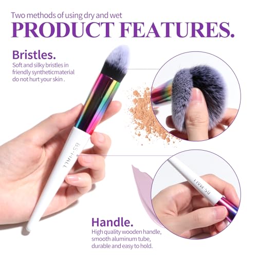 BS-MALL Makeup Brushes Makeup Tools Kit Premium Synthetic Powder Foundation Contour Concealers Lip Brushes Set 18 Pcs - color: E-white