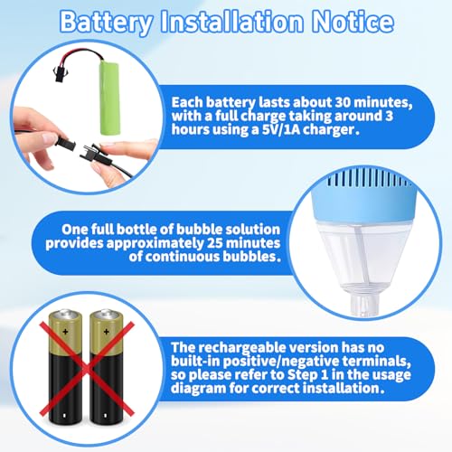 Infowush Bubble Machine for Kids, Automatic Standing Bubble Maker Machine | Height Adjustable Up to 47 Inches, Outdoor Battery Bubble Machine with Light/Music for Toddlers, Birthday Party Gifts (Blue) - color: Blue