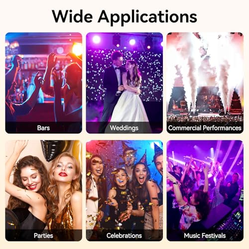 CO2 Handheld Smoke Machine, Fog Gun with RGB LED Lights & 3m Hose, 5-6Mpa High-Pressure Portable Smoke Cannon for Halloween, DJ Parties, Weddings, Stage Effects