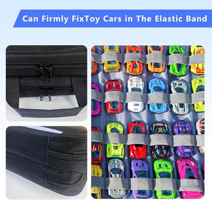 96 Hot Wheels Carrying Case(Black Bag Only) | Matchbox Cars Storage Bag,Carrying Case for Hot Wheels/Matchbox Cars/Mini Toys/Small Dolls/Toy Cars. HotWheel Carrying Bag. - color: Black