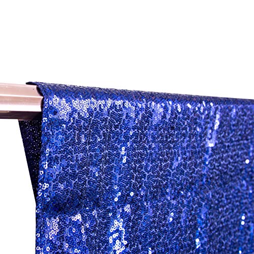Sequin Backdrop Curtain,Glitter Non-Transparent Sequin Photography Background Backdrop Curtain for Birthday Party Wedding Festival Ceremony 6FTx8FT (Navy Blue) - color: Navy Blue, size: 6ft x 8ft
