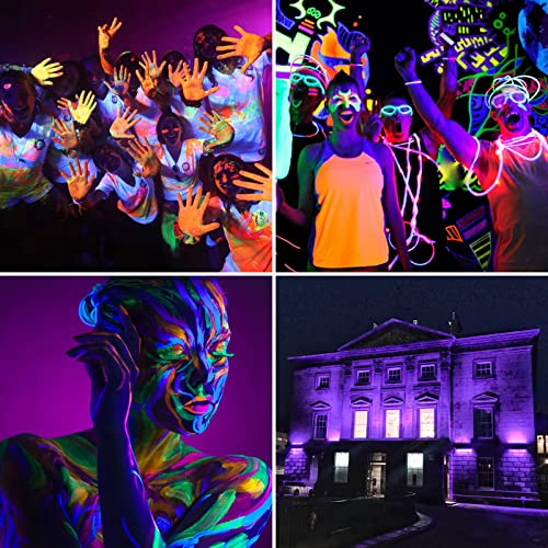 300W LED Blacklight, UV Black Lights for Glow Party, IP65 Waterproof Outdoor UV Floodlight for Black Light Party,Body Painting,Fluorescent Painting,Birthday Parties,Halloween
