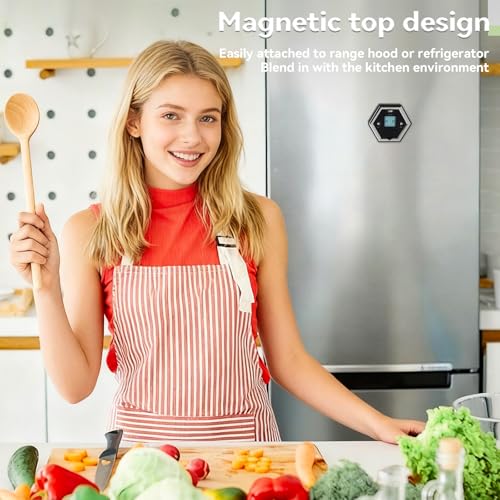 HomeBeyond Hexagon Flip Timer, Cube Countdown Clock with LCD Digital Display, Magnetic Suction, Mute Alarm Modes, Ideal for Study, Office, Gym, Kitchen, Black