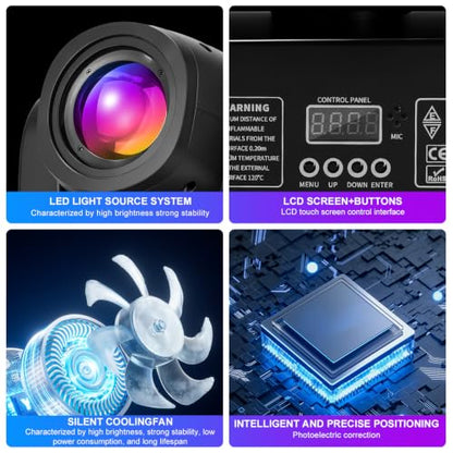 150W LED Moving Head Light, Sound Active DMX DJ Stage Light - size: 1 Pack