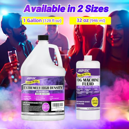AGPTEK 1Gal Fog Machine Liquid, Extreme High Density Fog Juice, Water-Based | Fits 400-1500W Foggers, High Output, Long-Lasting Fog Liquid,Thick Atmosphere, Halloween, Indoor and Outdoor, Made in USA - color: 1Gallon-Extreme High Density