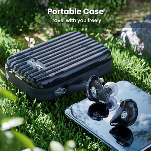 BASN Bsinger Pro in Ear Monitor Headphones,Dual Drivers 2-Pin IEM Earphones - color: Clear Black