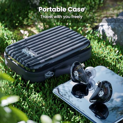 BASN Bsinger Pro in Ear Monitor Headphones,Dual Drivers 2-Pin IEM Earphones - color: Clear Black