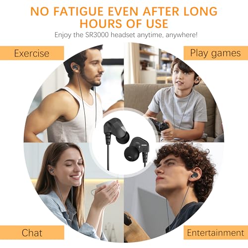 KASOTT SoundRealm SR3000- Beryllium Dynamic Driver in Ear Monitor, HiFi Wired Earbuds, Gaming Earbuds, Hybrid IEM Earphones, IEM Cable for Bass-Lovers Musician Audiophile (Black)