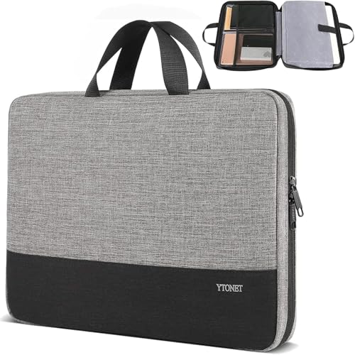Ytonet 14 Inch Laptop Case, Water Resistant Laptop Sleeve Cover - color: Grey, size: 14 in