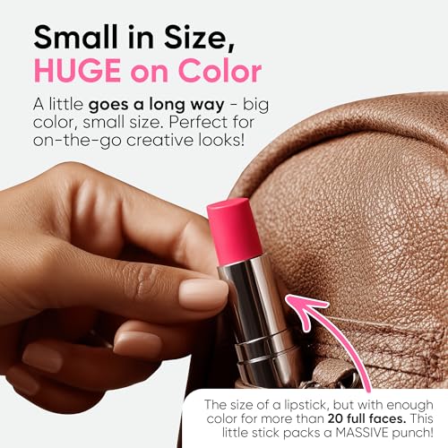 Blue Squid PRO Pink Face Paint Stick - Waterproof Body Paint For Adults & Kids Eye Black Baseball, Eyeblack Softball - Vegan Hypoallergenic Twist-Up Non-Toxic Makeup Stick - Cosplay, Sports & SFX - color: Pink