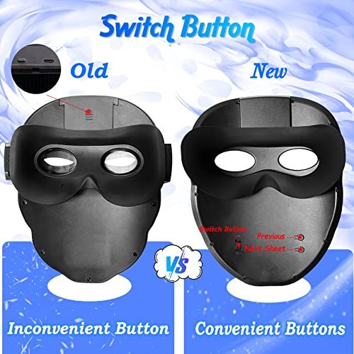 Depointer Life New Led Mask with Rechargeable Bluetooth-compatible App Controlled, Customizable Shining Mask, LED Lighted Face Transforming Masks For unisex-Adult - style: New-rechargeable