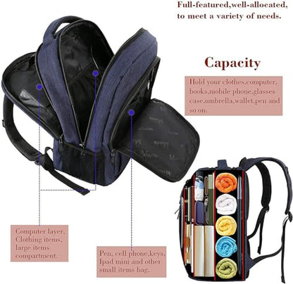 MATEIN Blue Laptop Backpack, Slim Travel Backpack with Laptop Compartment | Fits 15.6 Inch Notebook, Anti Theft Pocket, College Student Daypack, Teenager Gift, Computer Daily Bag for Men Women - color: Blue, size: 15.6 Inch