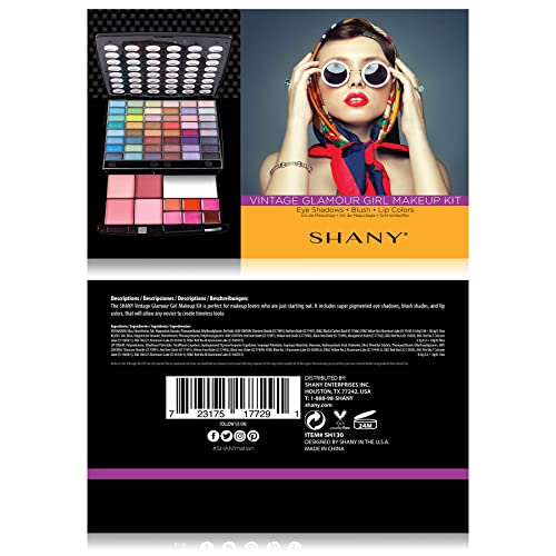 SHANY Glamour Girl Makeup Kit Eyeshadow Beauty Palette with Eye shadows, Blushes, Lipstick Lip-gloss, Make up Mirror, Cosmetics applicators, Premium Gift Packaging - Glamour - color: GLAMOUR