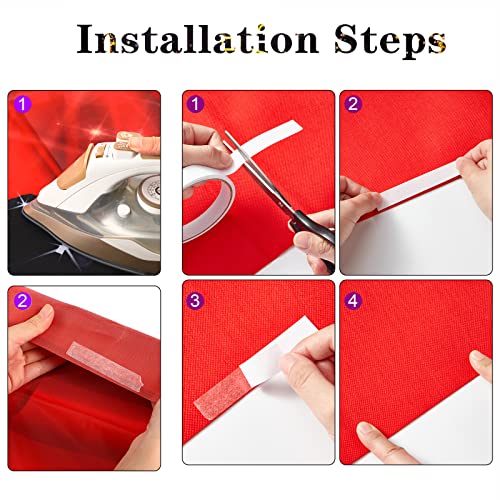 Timtin Red Carpet Party Decorations 6 x 5ft Movie Theme Paparazzi Photography Backdrop 15 x 2.6ft Red Runway with Carpet Tape for Party Decoration Supplies