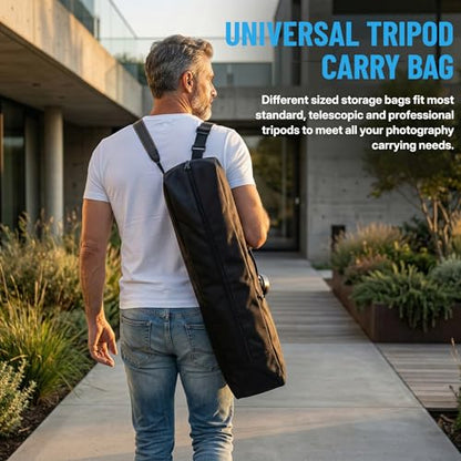 Tripod Bag Case，Tripod Storage Bog Bag with Shoulder Strap,Multifunctional Carrying Case for Mic Stand, Music Stand, Drum Hardware, Speakers, light, Ring Light Projector Stand (15.5*4*4 inch) - size: 15.5*4*4 inch