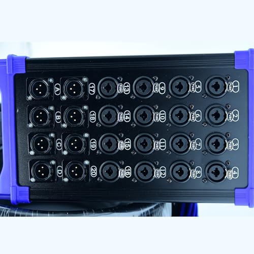 Arklove 16 Send Female 8 Return Male 24-Channel Low Profil XLR 1/4" TRS Send Sub Combo Splitter Snake Cable 20ft - size: 20ft