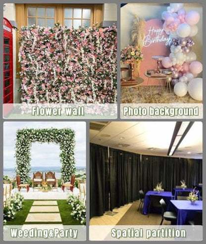 Pipe and Drape Adjustable Uprights, Crossbars,Bases & Hangers - Drape Systems for Backdrops, Trade Shows, Events, Photo Booths and Decorations by CITNAMOR (10' Tall x 10' Wide Kit(2xCrossbar)) - size: 10' Tall x 10' Wide Kit (2 x Crossbar)