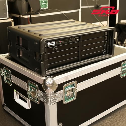SKB 4U Roto Rack Case - Durable Polyethylene Gear Protector, Stackable, Waterproof with Twist Latches & Rubber Feet for Musicians, DJs, and A/V Equipment - Secure Transport & Storage Solution | Waterproof with Twist Latches and Rubber Feet for Musicians,