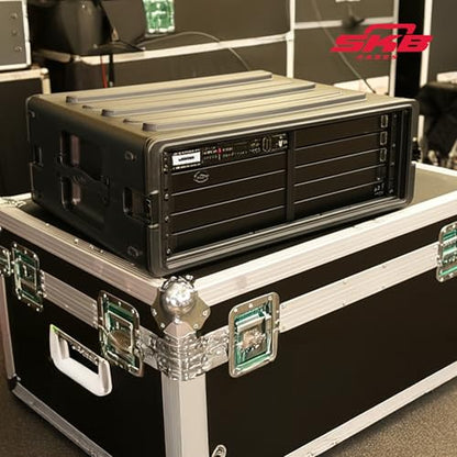 SKB 4U Roto Rack Case - Durable Polyethylene Gear Protector, Stackable, Waterproof with Twist Latches & Rubber Feet for Musicians, DJs, and A/V Equipment - Secure Transport & Storage Solution | Waterproof with Twist Latches and Rubber Feet for Musicians,