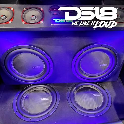 DS18 IXS10.4D Shallow Car Subwoofer - 10" 1000W MAX Power, 500W RMS, Dual Voice Coil, 4+4 Ohms Impedance (1 Speaker) - style: Dual 4-Ohms