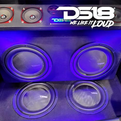 DS18 IXS10.4D Shallow Car Subwoofer - 10" 1000W MAX Power, 500W RMS, Dual Voice Coil, 4+4 Ohms Impedance (1 Speaker) - style: Dual 4-Ohms