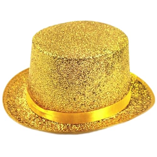 Top Hat for Men Women Adult, Magician Victorian Pilgrim Theatrical Clown Bowler Tailcoat, Cosplay Costume - color: Yellow