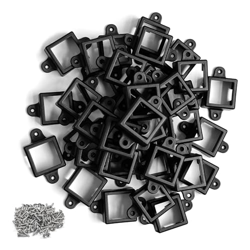 40 Set Light Clips Compatible with Govee Permanent Outdoor Lights Extension | for Govee H705A, B, C, H805 Outdoor Light Mounting Bracket Clips & Screws Not Compatible with Govee Pro Version Lights(Black) - size: 40 PCS Black for H705 H805