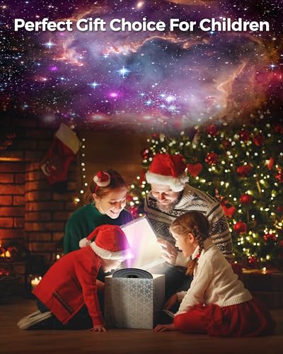 Galaxy Projector with White Noise Machine for Bedroom, Planetarium Star Projector with Solar System & Constellation, 28 Soothing Sounds, Timer, 360° Rotating Night Light for Ceiling Kids Adults