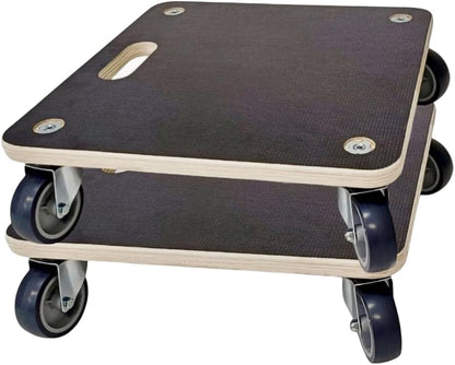Hardwood Furniture Moving Wooden Dolly with 4 Rubber Silent Wheels,15 Inch Securely Holds 2204 Lbs Heavy Duty Rolling Mover for Piano Couch Fridge Washing Machine Big Plant, 2 Packs - size: Square Furniture Dolly with TPR Wheels