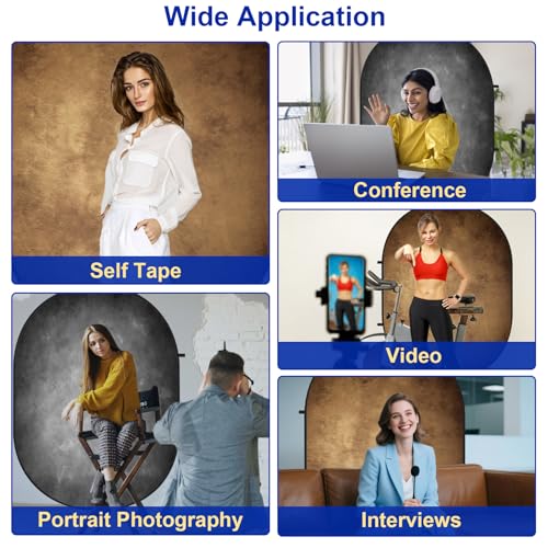 Kate Collapsible Backdrop Grey Brown Self Tape Backdrop 285 | Grey Brown Collapsible Backdrop 5'x6.5' Pop Up Backdrops,for Photography, YouTube Videos, and Live Streaming. - color: CB02