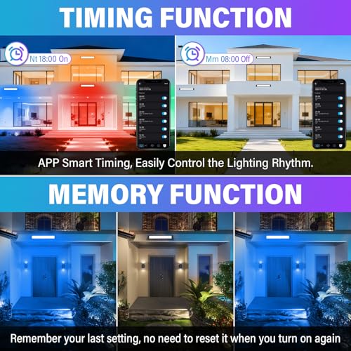 RIGIDON 2 Pack 28W LED Wall Washer Light, Dimmable Music Sync RGB Light Bar - size: 2 Pack 28W