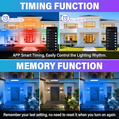RIGIDON 2 Pack 28W LED Wall Washer Light, Dimmable Music Sync RGB Light Bar - size: 2 Pack 28W