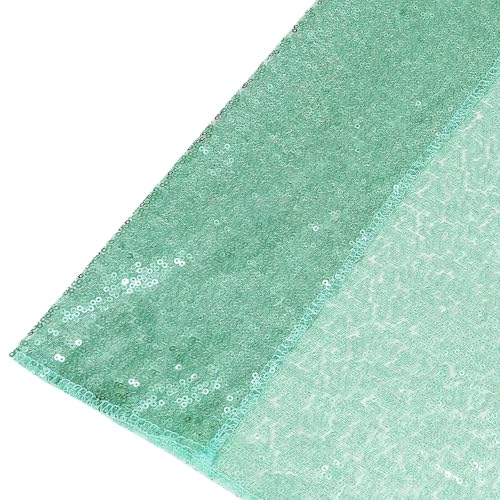 Eternal Beauty Mint Green 3mm Sequin Backdrop 2x8 Ft 2 Pack Wedding | Dense Sparkle Fabric With Breathable Mesh Backing And Rod Pocket For Easter Parties And Photo Booth Events - color: Mint Green, size: 2Ftx8Ft