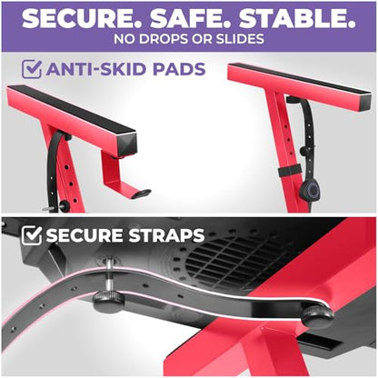 Liquid Stands Piano Keyboard Stand - Z Style Adjustable and Portable Heavy Duty Music Stand for Kids and Adults -Fits 54-88 Key Electric Pianos - Sturdy Musical Keyboard Stand (Red) - color: Red