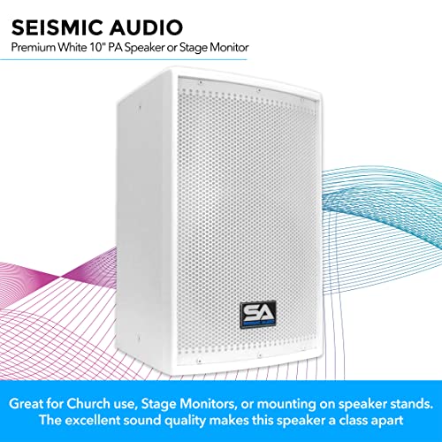 Seismic Audio - Arctic 10 - White 10" PA Speaker or Floor Monitor - 200 Watts RMS