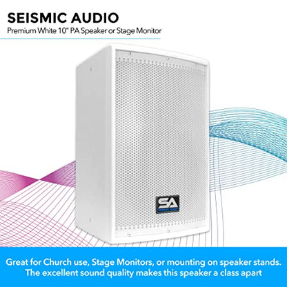 Seismic Audio - Arctic 10 - White 10" PA Speaker or Floor Monitor - 200 Watts RMS