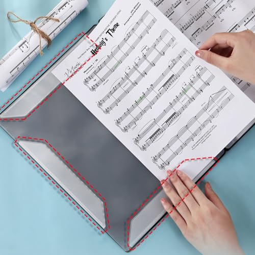 MUQING Music Folder for Sheet Music, 30 Sleeves 60 Pages, 8.5x11 Inch