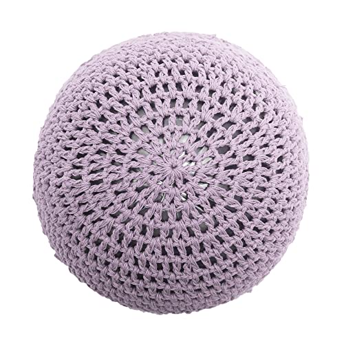 ZLYC Women Cotton Crochet Slouchy Beanie Hat Handmade Knit Summer Skull Cap | Lightweight breathable,boho casual chic look,travel photos festival party,café commute daily wear,beach concert gathering - color: Solid Purple
