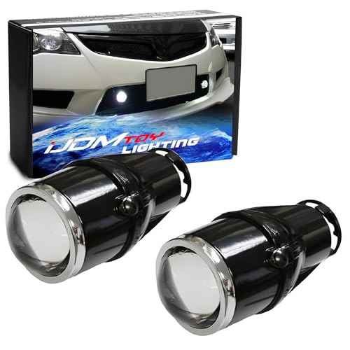 iJDMTOY 2.25-Inch Projector Fog Light Lamps Compatible With Most Car SUV Truck Bike Add-On or Retrofit DIY - size: 2.25-Inch
